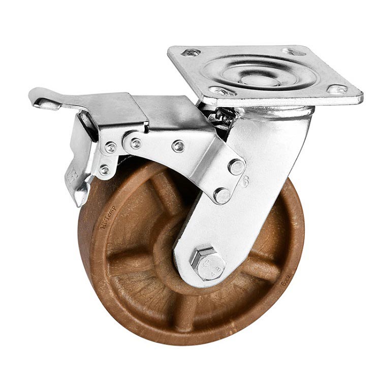 Heavy Duty Casters High Temperature Brown